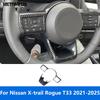 Steering Wheel Cover Trim For Nissan X-trail Xtrail Rogue T33 -2024 2025 Carbon Fiber Frame Sticker Accessories Car Styling