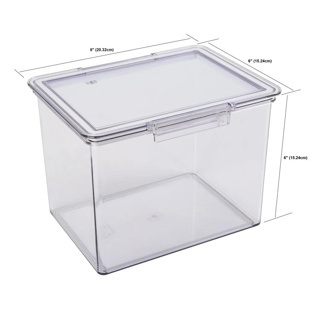 XL Airtight Clear Plastic Food Storage Container Durable BPA-free Canister Stackable Kitchen Organization Ideal Grains Baking