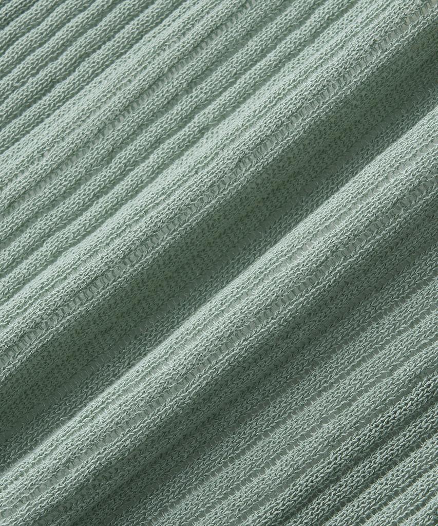 Tobaseu Boat Neck Knit With Varied Scallop Detail (Mint)
