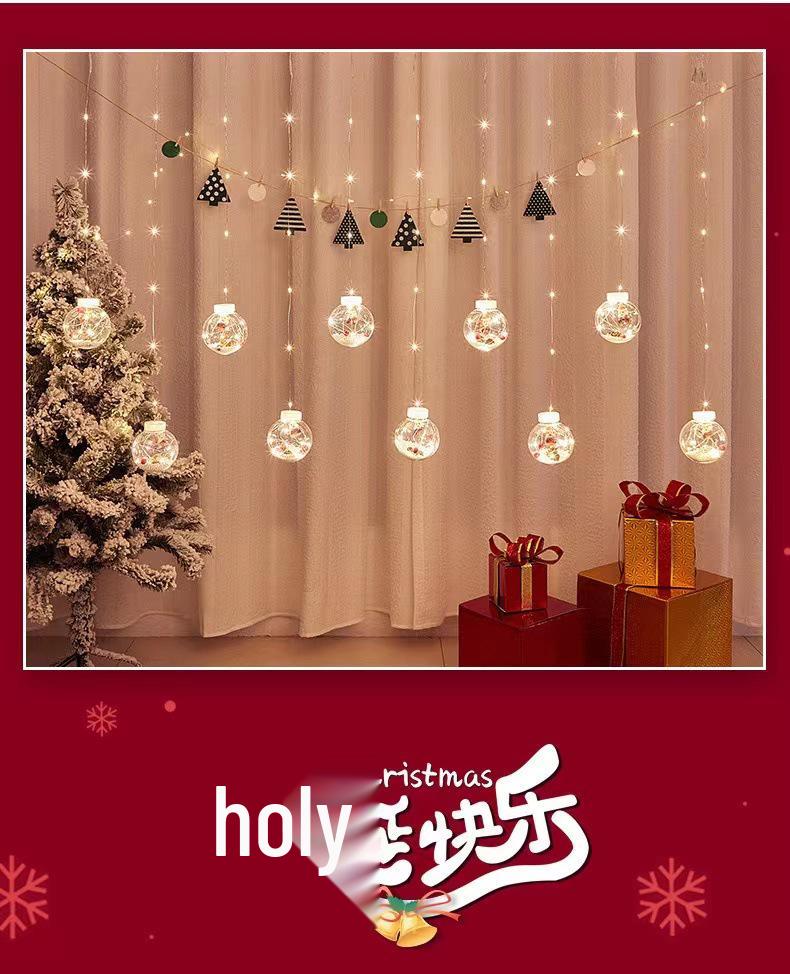 Weihnachtswunschkugel LED-Lichterkette: Kupferdraht Lichterkette für Schneemann & Weihnachtsmann Einkaufszentrum Fensterdekoration