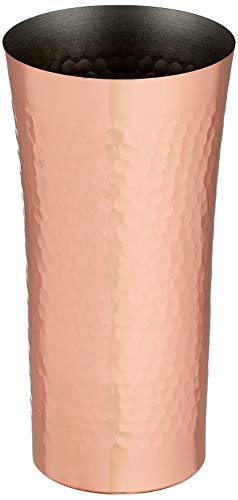 Yokoyama Beer Tumbler, Tsubame-no-Takumi, Made in Japan, Copper, Hammered Finish, 400ml, AB-225