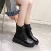 Martin boots women's British style new style in cool fashion black small short boots thick sole thick heel large size women's boots