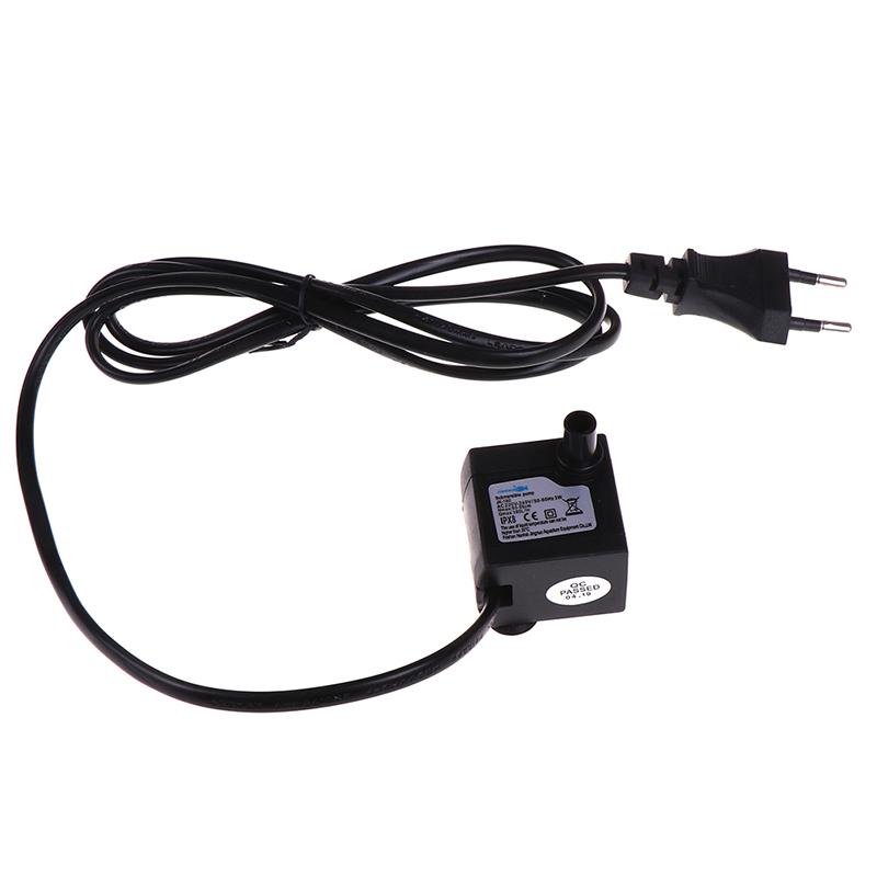 1PCS EU Plug Mini Submersible Water Pump AC 220V 2W Rate Waterproof Pump 1.1M