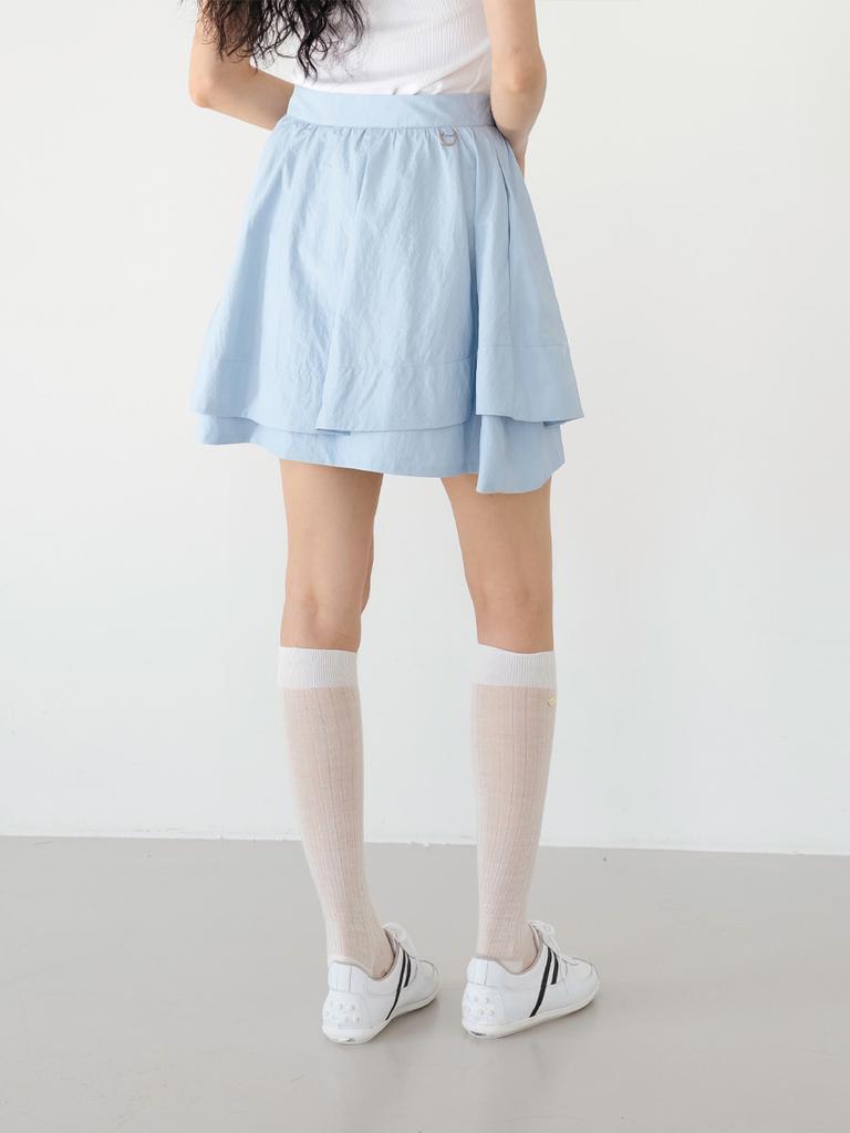 Nitina Shiny Double Flare Skirt S/Bl