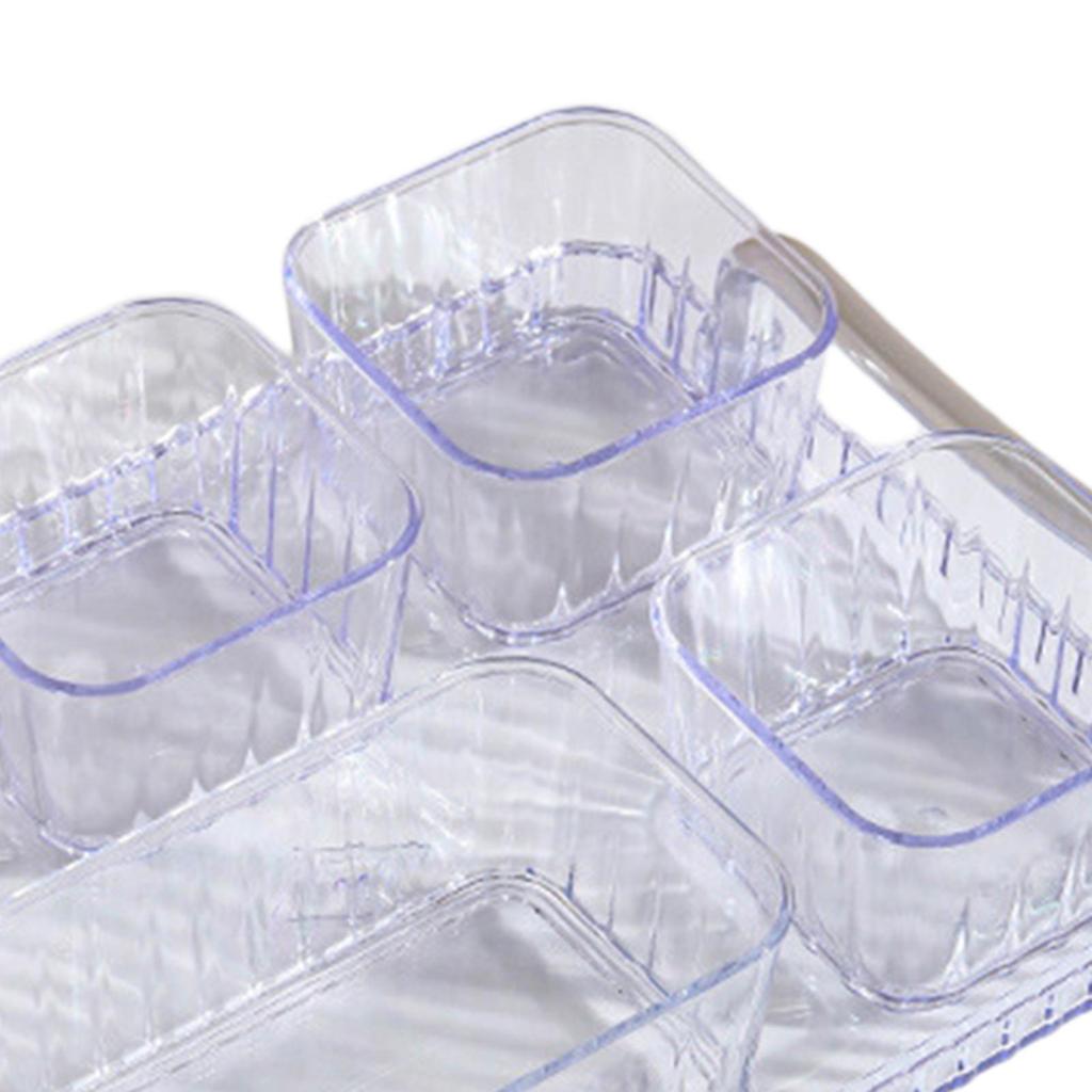 Acrylic Appetizer Tray Divided Serving Platter 5 Removable Snacks Bowls Snack