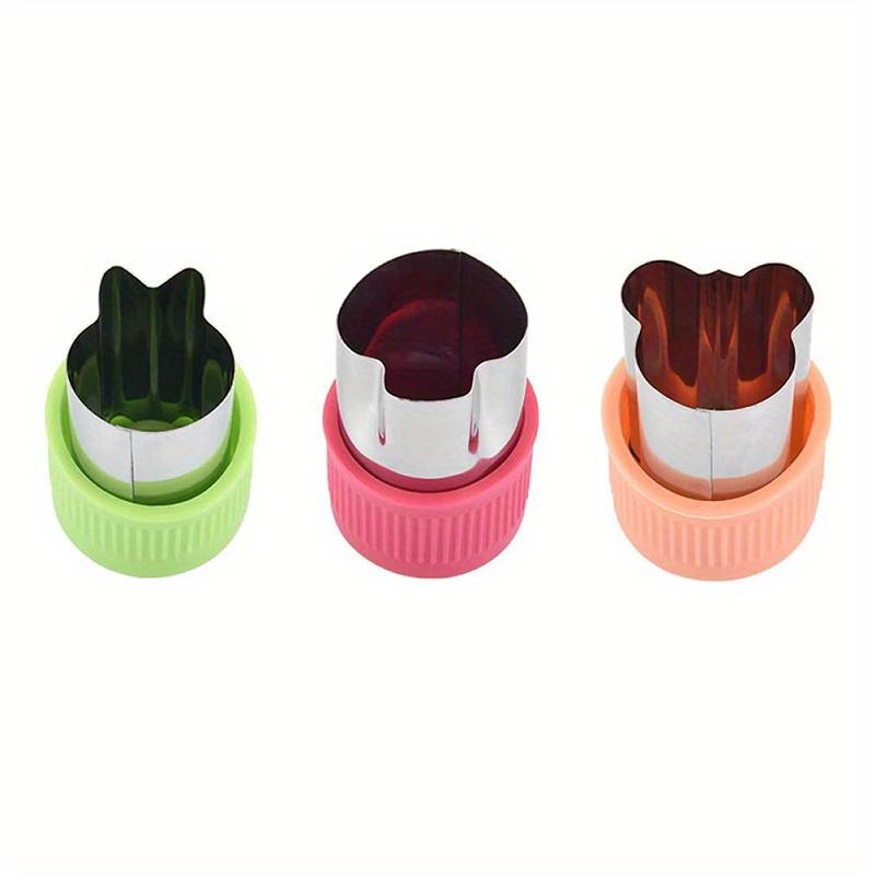 

Набор форм для нарезки овощей из 3 предметов — форма для фруктовых штампов из нержавеющей стали с милыми мультяшными животными, звездами и сердечками — идеально подходит для мини-пирога Rabbit