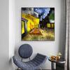 Van Gogh-café, terraza por la noche, reproducciones de pintura al óleo sobre lienzo, carteles e impresiones, imagen artística de pared para decoración de sala de estar
