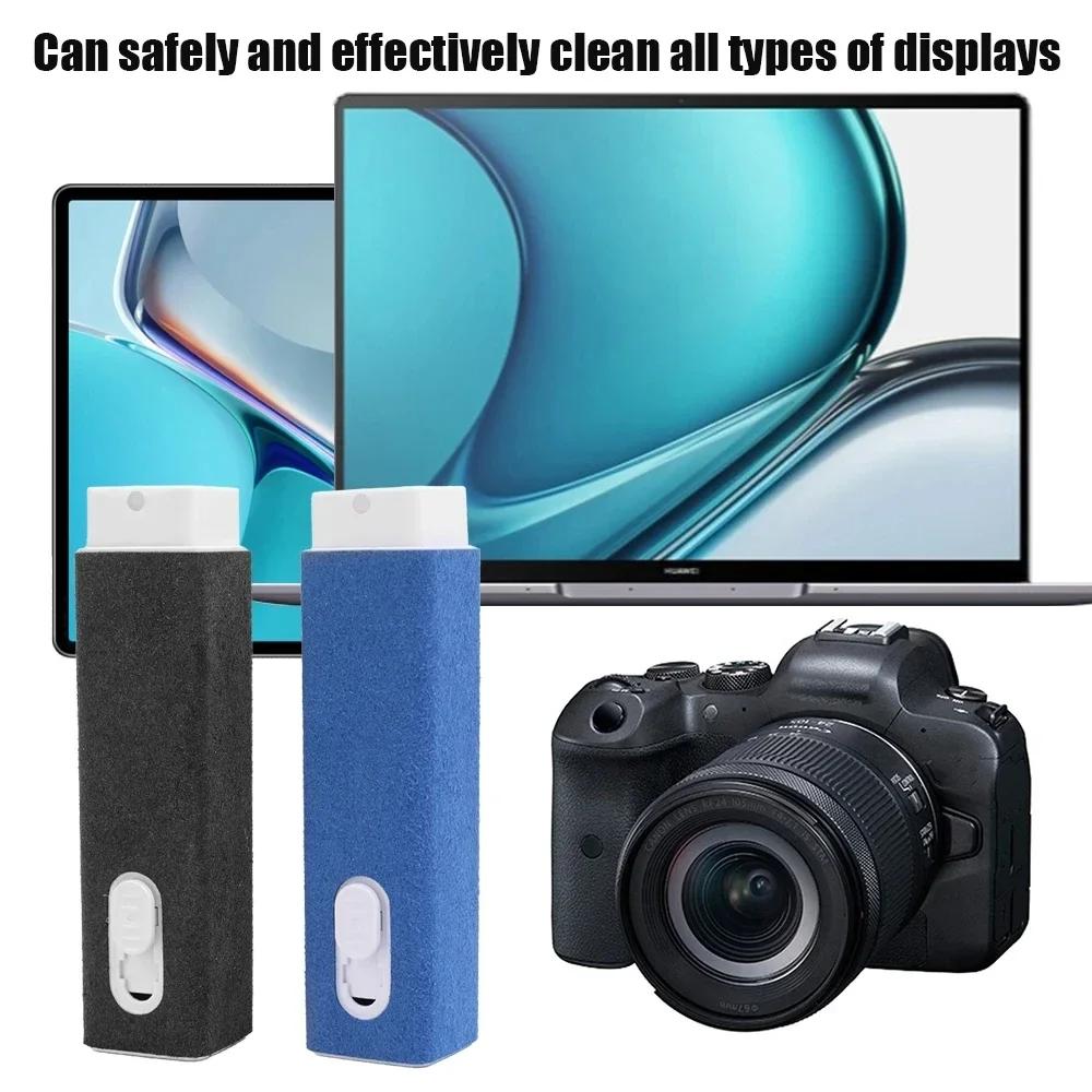 2 In 1 Phone Screen Cleaner Spray Computer Mobile Phone Screen Dust Remover Tool Microfiber Cloth For iPhone iPad Apple Polish