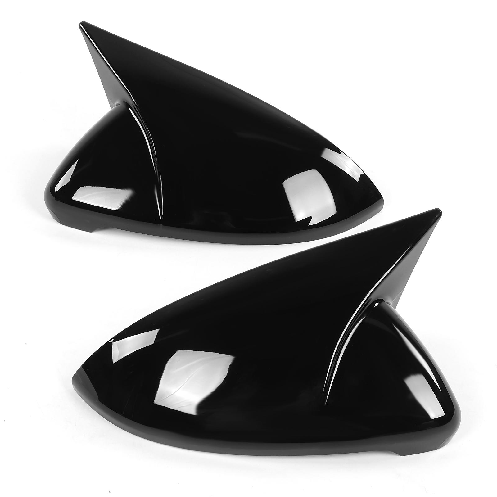 Pair of Rear Side Mirror Cover Caps Housing Addon Fit for MK7 MK7.5 R 20132020 Glossy Black
