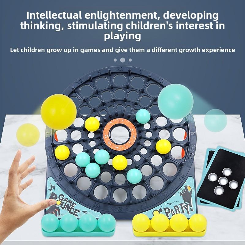 Jumping Ball Toy Set For Kids With Bounce Game Board And Throwing Target For Childrens Educational Play