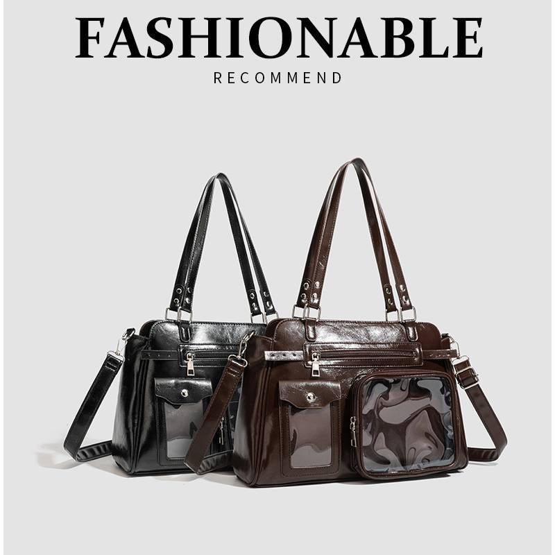 Casual Pu Tote Bag With Stitching For Daily Use In Japanese Korea Style