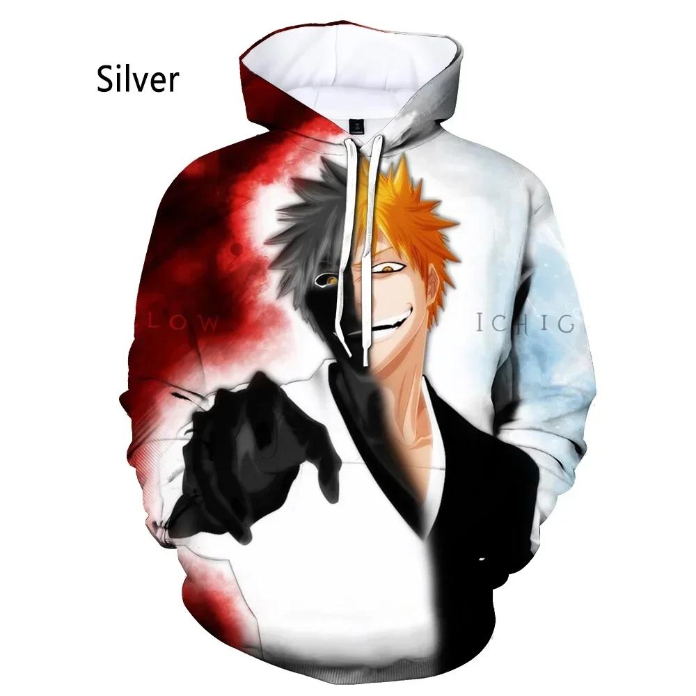 Nová móda Bělidlo 3D potisk Mikina Anime Ichigo Kurosaki Pánské Dámské Ležérní Topy s dlouhým rukávem
