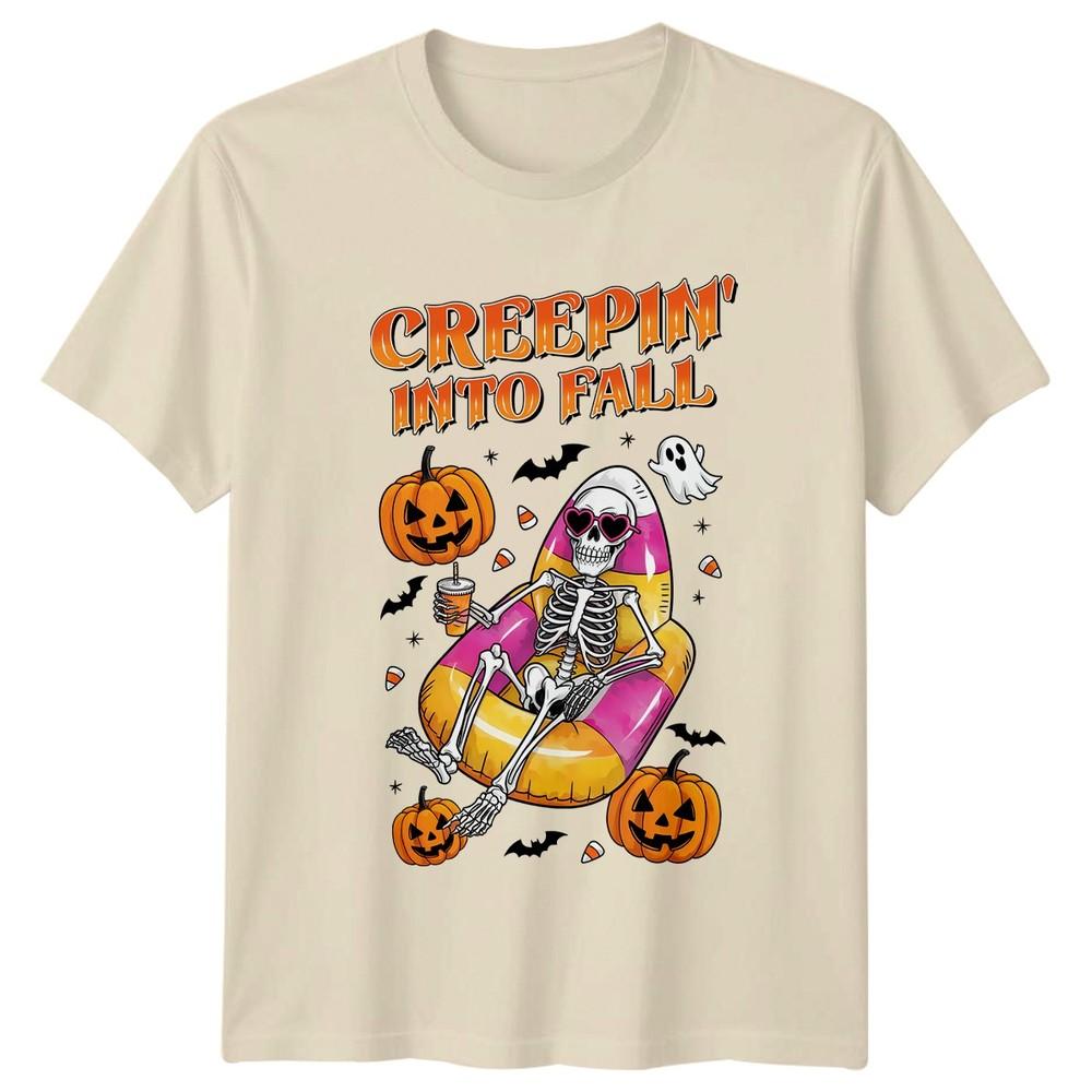 Creepin Into Fall TShirt Autumn Fall Halloween Halloween Gift For Him And Her