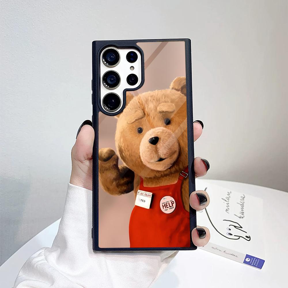 Funny ted bear Phone Case For Samsung Galaxy S26 S25 S24 S23 S22 S21 S20 FE Edge Pro Plus Ultra PC+TPU Cover