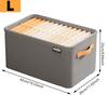 Thicken Storage Baskets with Handle & Steel Frame Jeans Storage Box Fabric Household Storage Organizers for Trousers Clothes