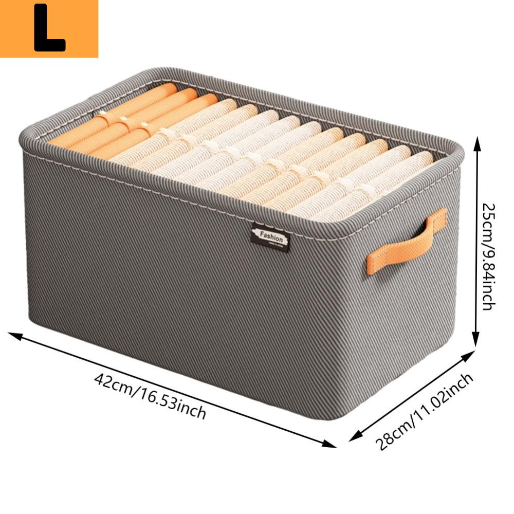Thicken Storage Baskets with Handle & Steel Frame Jeans Storage Box Fabric Household Storage Organizers for Trousers Clothes