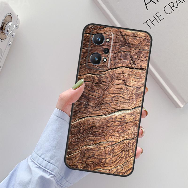 Muster Holztexturen Für Realme C67 C61 C75 C55 C53 C51 C21Y C25S GT 6 6T 5 GT7 Pro 10 11 12 13 14 Pro Plus Hülle