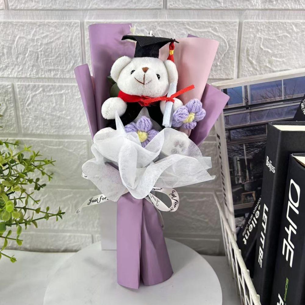Bear Animal Graduation Bouquet Bouquet Decoration Cartoon Lovely Bear Graduation Ceremony
