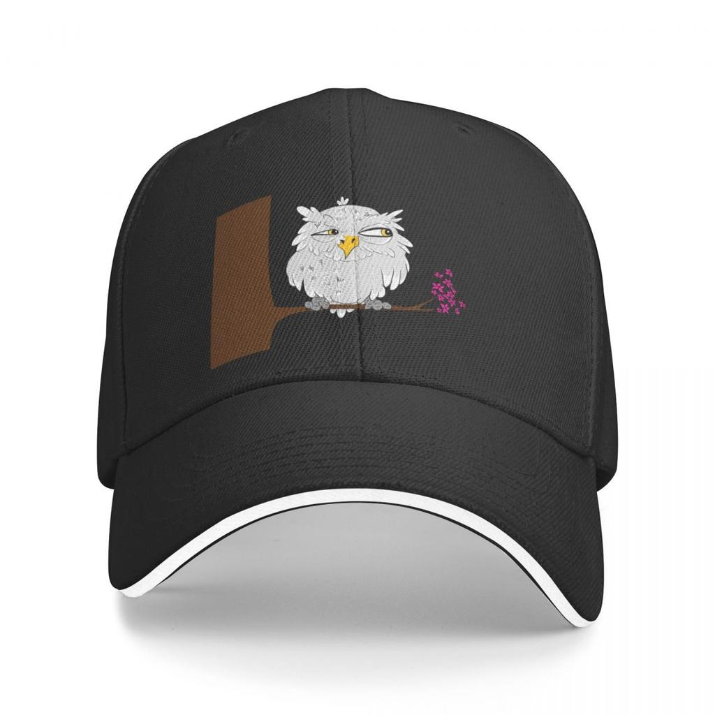 Suspicious Owl Baseball Cap Fluffy Hat Tea Hats Hats Man Women'S