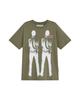THEMUSEUMVISITOR Two Curators Artwork Overfit T-Shirt (Khaki)