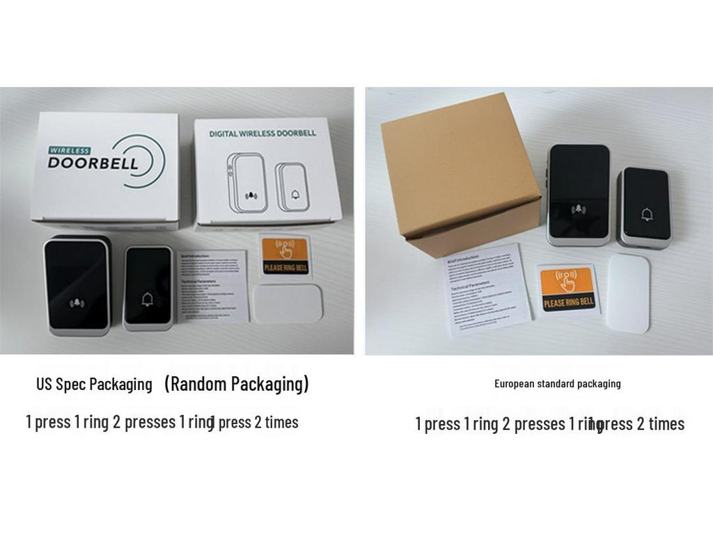 Wireless Doorbell with Adjustable Volume & Easy Plug-and-Play Smart Pairing for Elderly