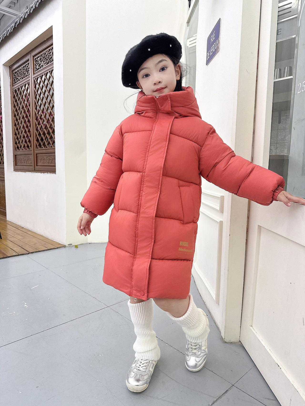 Girls Long Hooded Winter Jacket with Graphene Heat Technology 160 for height 155 cm