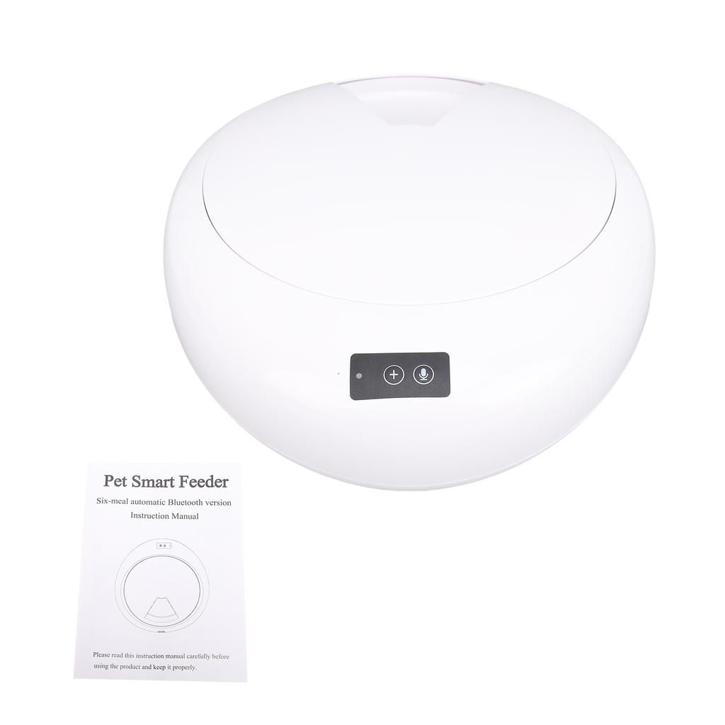 Smart Feeder Automatic Pet Feeder with Timer App Control for Wet Food 6 Compartments Large Capacity ABS Design for Cats