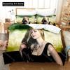 3D Printed Avril Lavigne Bedding Set Cute Quilt Cover Bed Cover With Pillowcase Twin Single Queen King Size Boys Adult Home