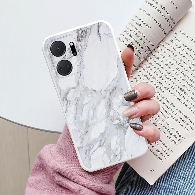 

Case For Honor X7a Back Cover Protective Silicone Funda Fashion Marble Stone Texture Coque For HonorX7a 6.75 X8b X7b X7c X7d X8c Honor X7b