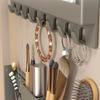 Space Saving 3 Piece Bathroom Shelf Set Not Drill Mounting Deep Hook Magnetic Door Organizers with 28cm Length for Home