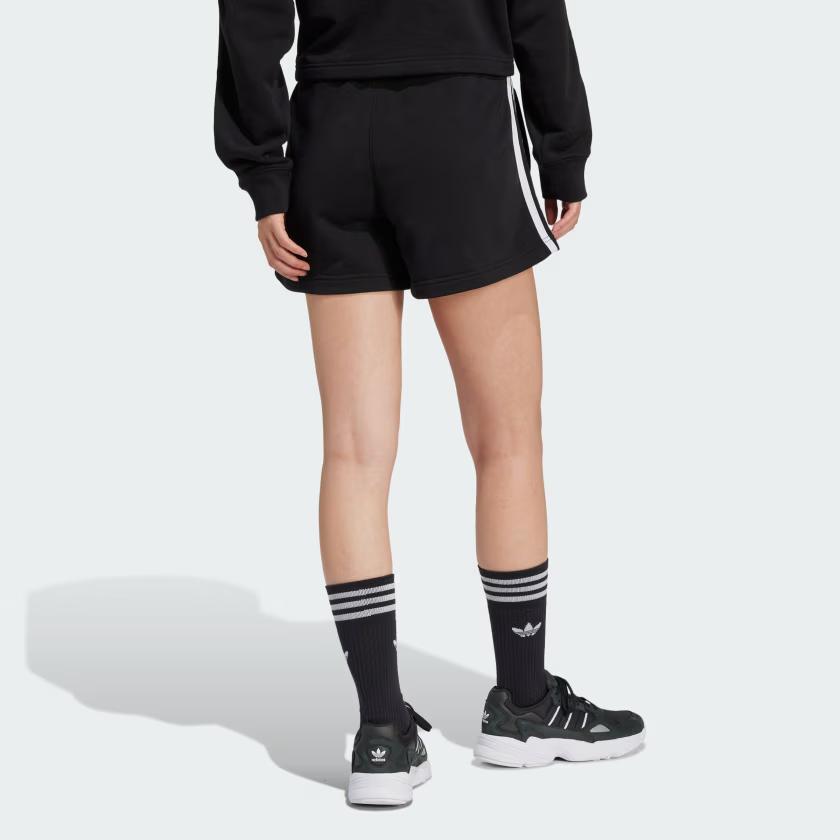 adidas Essentials 3-Stripes French Terry Relaxed Fit Shorts Women Black IU2517