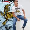 Muay Thai T-shirt Thai Boxing Sak Yant Tiger Tattoo Thai Boxer Martial Arts Tee
