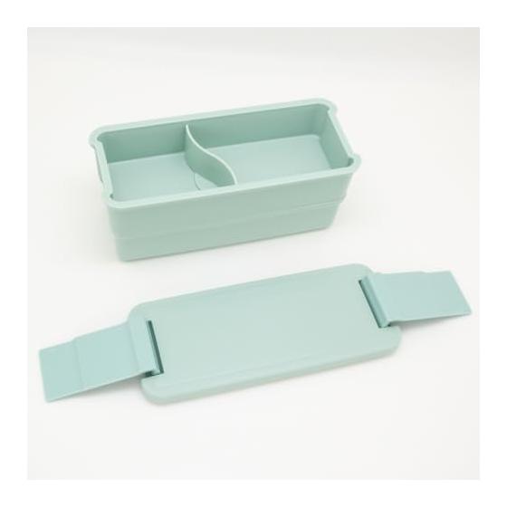 OSK Lunch Box Two Tiers (With Dividers) Comfortable PCW-650D Mint Green (Top) 340ml (Bottom) 310ml