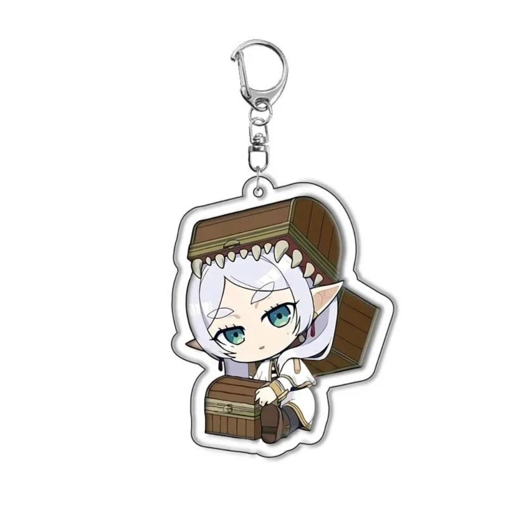 Acrylic Keychain For Anime Frieren Cartoon Figure Himmel Key Chain Ring Pendant Jewelry Fans Gift Cosplay Bag Accessories Gift