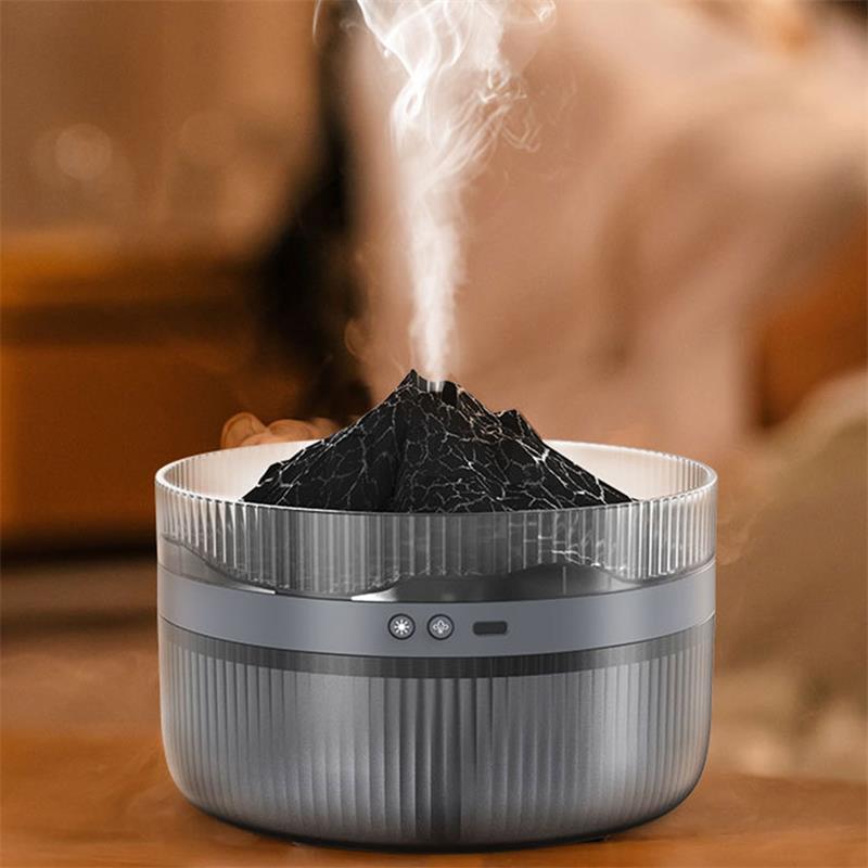 

Hogar Essential Oil Diffuser 1.5L Volcano Humidifier with Light Air Cool Mist Humidifier Aromatherapy Sprayer for Home Office Be CHINA&USB белый