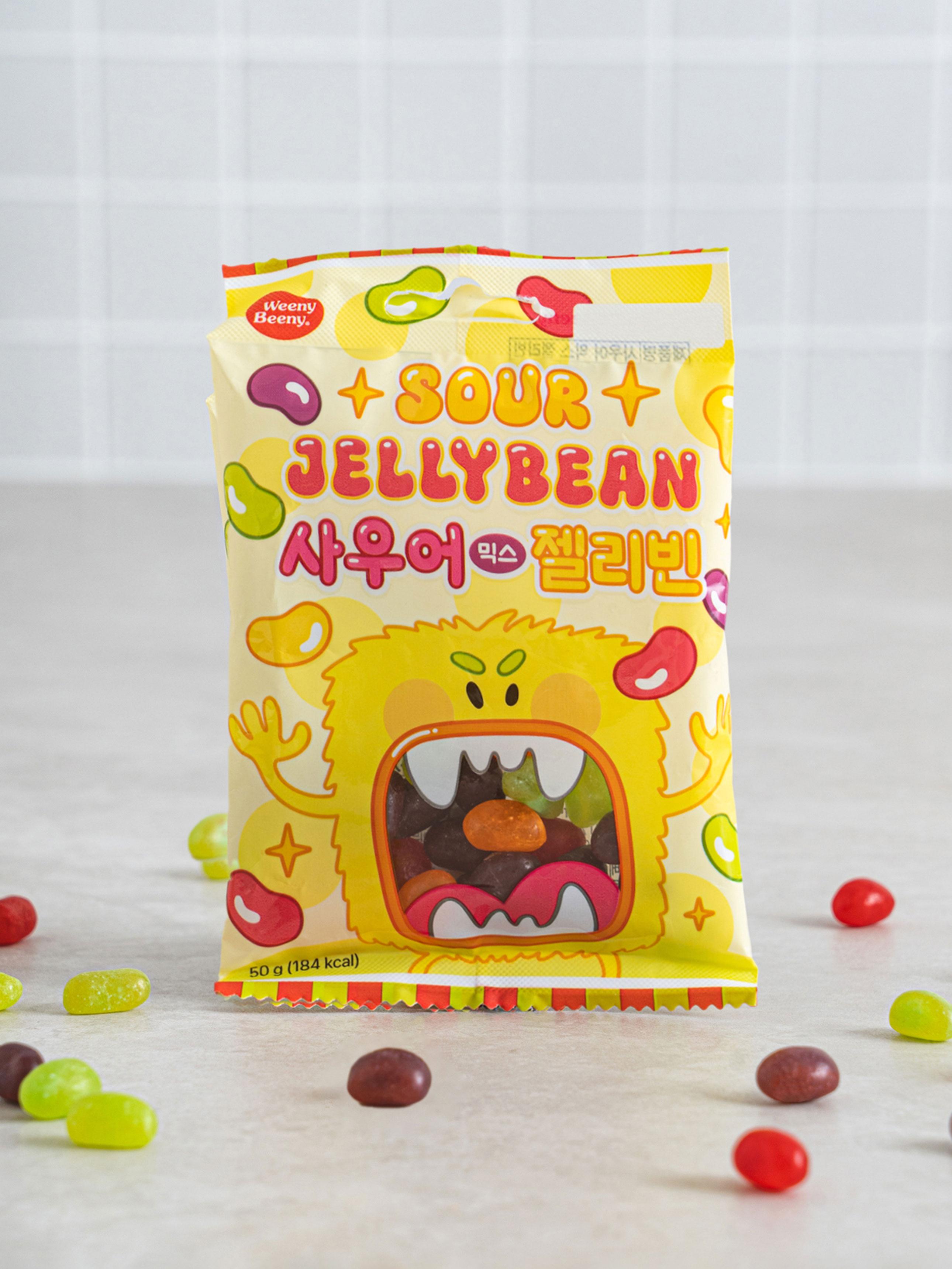Sour Mix Jelly Beans 50g Pack 1ea