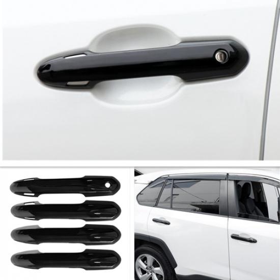Bright black Car Front Door Handles Cover Trim For Toyota RAV4 -