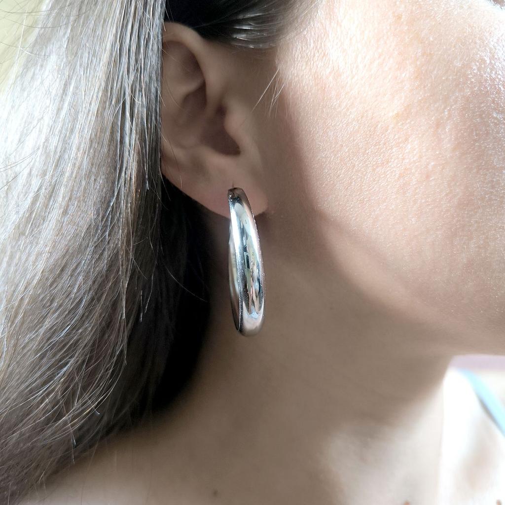 Silver Earrings Without Stones (2162872)