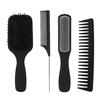 Hair Brush Comb Set Detangling Hair Brush Tail Comb Wide Tooth Comb Styling Tool Kit Black