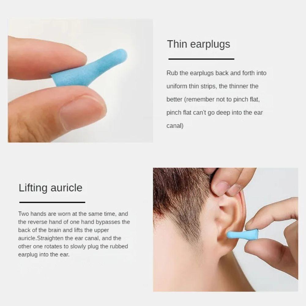 Slow Rebound Soundproof Earplugs Sound Insulation Anti Noise Ear Plugs Sleeping Ear Plug Train