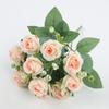 Simulation Flower Mini Rose Wedding Bride Holding Bouquet Living Room Flower Arrangement Decoration Gradual Change Rose