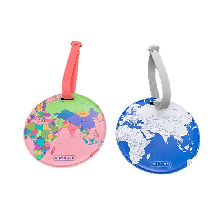Cartoon Luggage Tag and Suitcase Strap - Travel Label and Boarding Pass Holder
