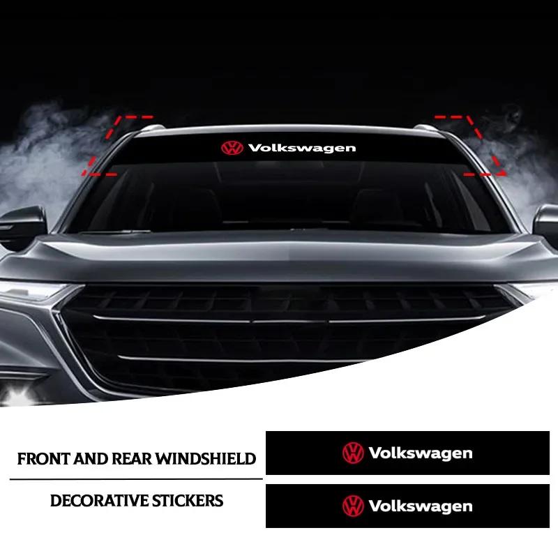 Adesivi Riflettenti per Parabrezza Anteriore Auto Tuning Vinile Decalcomania Adesivi 3D Per Volkswagen Golf-5 6 7 Lavida Polo Tiguan Passat