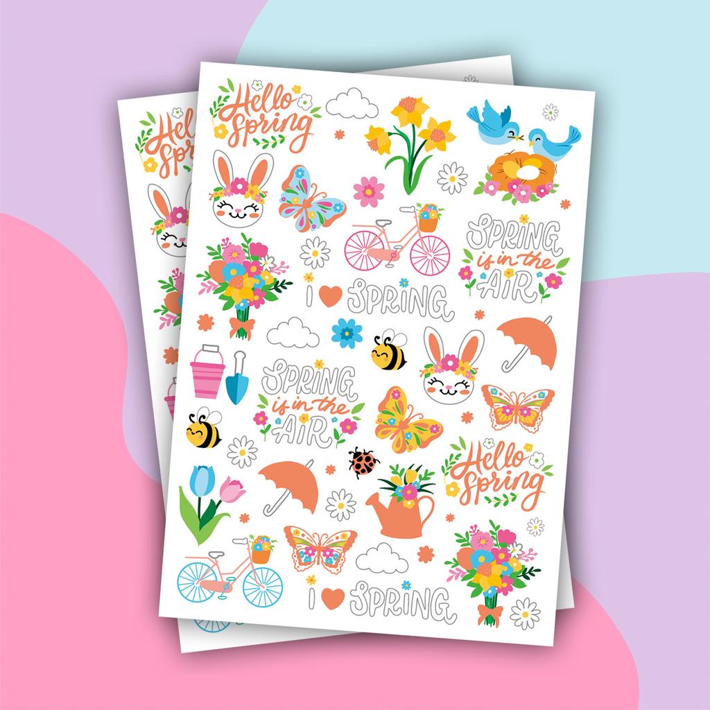 Children's Cartoon Rainbow Tattoo Girl Boy Tattoo Cute Flower Unicorn Birthday Party Sticker