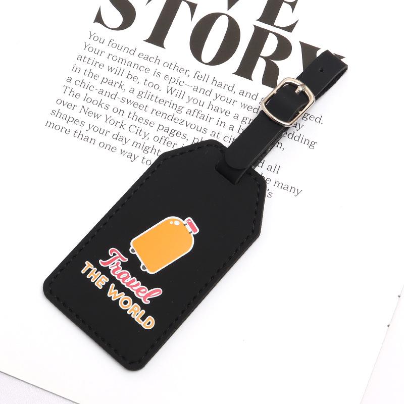 PU Leather Luggage Tag Holder for Suitcases and Backpacks