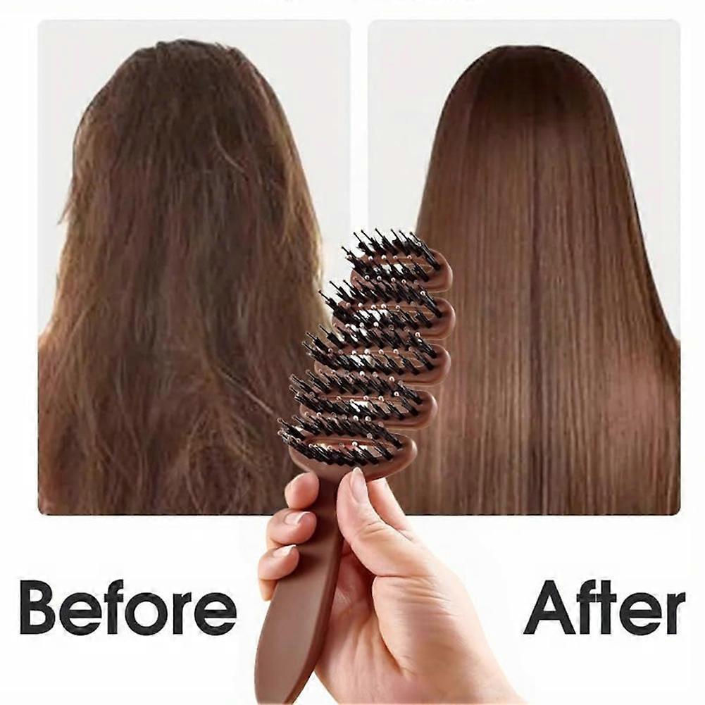 Volumizing Boar Bristle Hair Brush, Soft Natural Bristles Brush for Thin and Fine Hair, Hairbrush for Women