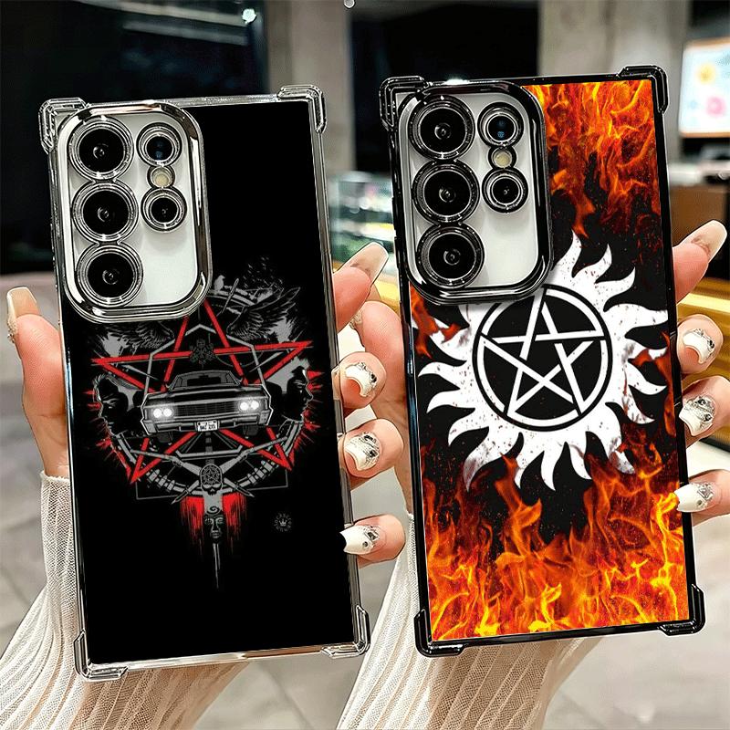 Supernatural SPN Babaite Plating Phone Case For Samsung Galaxy S24 S25 FE S26 Edge S23 Ultra S22 S21 Plus S20 Anti-Fall Airabag