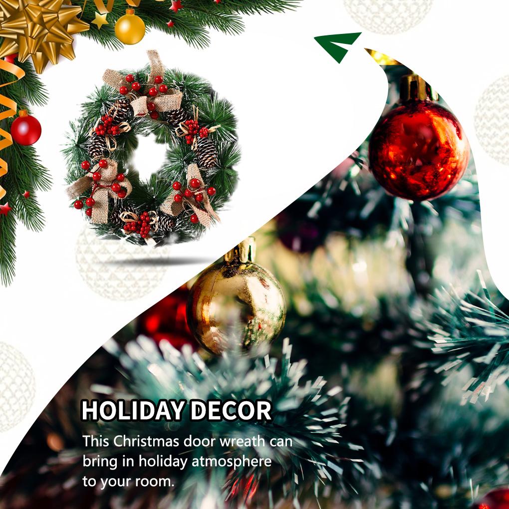 Front Door Garland Christmas PVC Hanging Garland Window Wall Decoration Home Office Hotel Holiday Ornament