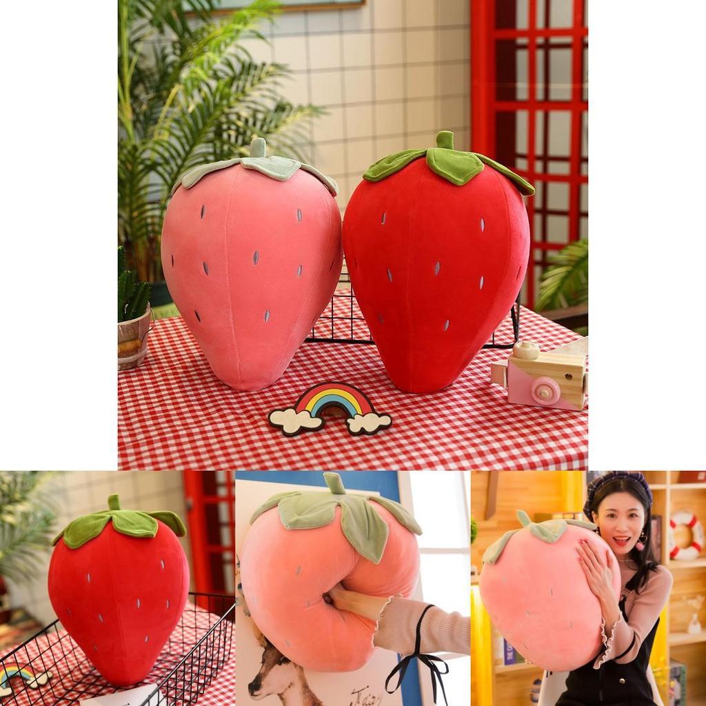 Kreatives Erdbeer-Plüschkissen Weiches Baumwoll-Fruchtkissen für Kinder Mädchen Geschenke