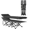 67cm Breites Klappbett, Campingliege für Erwachsene mit Matratze, Aufbewahrungstasche, Tragetasche, Max. Belastung 150kg, Schwarz